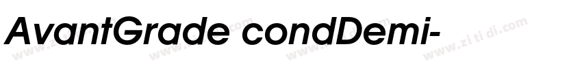 AvantGrade condDemi字体转换